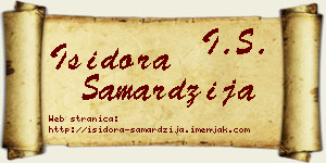 Isidora Samardžija vizit kartica